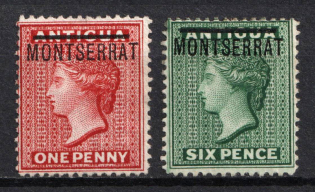 1876-83 Montserrat, British Colonies (SG 1 - 2, CV $150)
