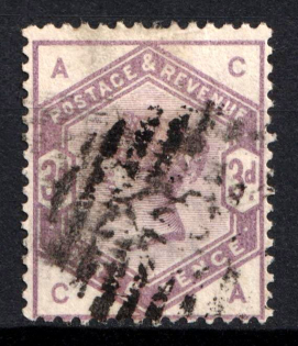 1883 3d Great Britain (SG 191, Used, CV $130)