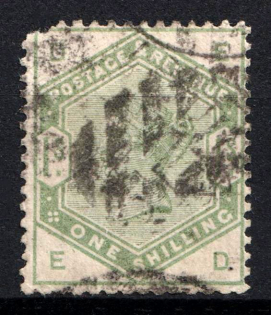 1883 1Sh Great Britain (SG 195, Used, CV $620)