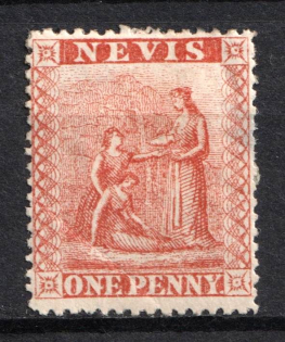 1867-76 1d Nevis, British Colonies (SG 9, White Paper, CV $90)