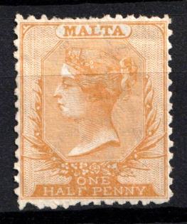 1867 1.5d Malta, British Colonies (SG 6, Used, CV $550)