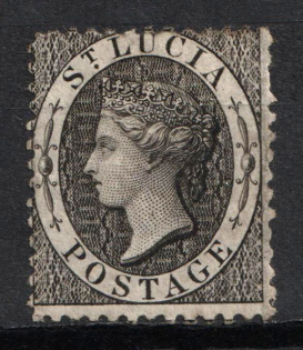 1864-76 1d St. Lucia, British Colonies (SG 11, CV $50)