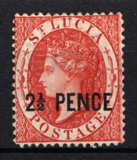 1881 2.5d St. Lucia, British Colonies (SG 24, CV $80)