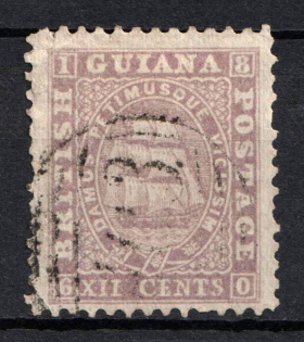 1862-65 12c British Guiana, British Colonies (SG 49, Used, CV $70)