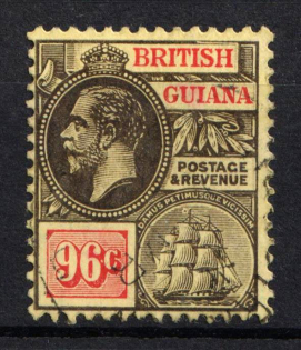 1916 96c British Guiana, British Colonies (SG 269b, Used, CV $70)