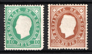 1886 Angola, Portuguese Сolonies (Mi. 16, 21 A, CV $70)