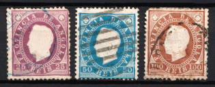 1886 Angola, Portuguese Сolonies (Mi. 18 A, 20 A, 21 A, Used, CV $20)