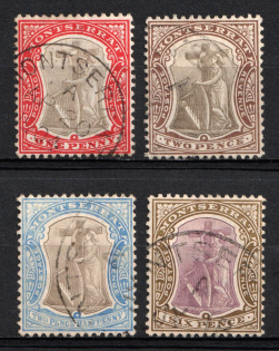 1903 Montserrat, British Colonies (SG 15 - 17, 19, Used, CV $160)