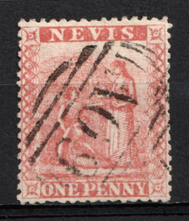 1877 1d Nevis, British Colonies (SG 17, Signed, Used, CV $60)