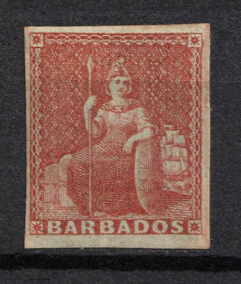 1852-55 4d Barbados, British Colonies (SG 5, CV $200)