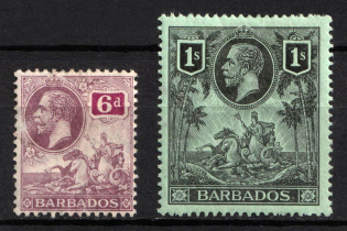 1912 Barbados, British Colonies (SG 177 - 178, CV $50)