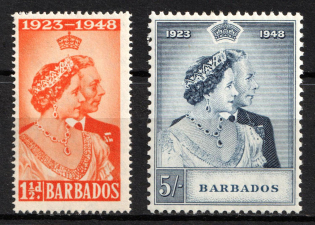 1948 Barbados, British Colonies (SG 265 - 266, Full Set, CV $30)