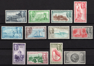 1950 Barbados, British Colonies (SG 271 - 282, Full Set, CV $90)