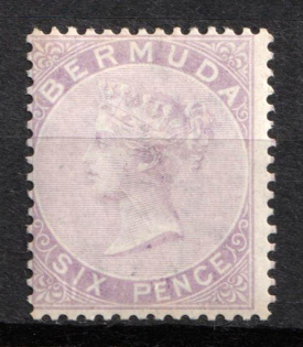1874 6d Bermuda, British Colonies (SG 7, Signed, CV $30)