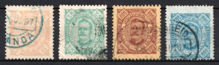 1894-95 Cape Verde, Portuguese Сolonies (Scott 24, 32, 28a, 34, Used, CV $40)