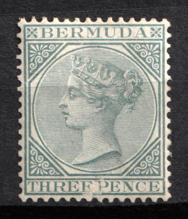 1886 3d Bermuda, British Colonies (SG 28, CV $30)