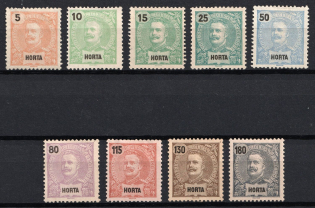 1897-1905 Horta, Portuguese Сolonies (Scott 14 - 15, 17, 19, 22, 26, 28 - 29, 31, CV $40)