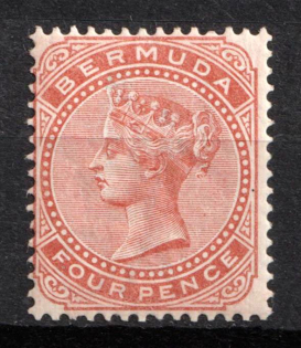 1904 4d Bermuda, British Colonies (SG 28 a, CV $50)