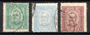 1892-93 Horta, Portuguese Сolonies (Scott 5, 6, 9, Used, CV $30)