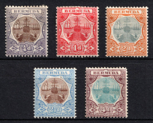 1906-10 Bermuda, British Colonies (SG 34, 38 - 40, 42, CV $110)
