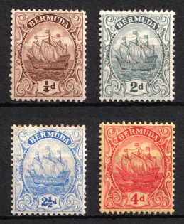 1910-25 Bermuda, British Colonies (SG 44, 47 - 48, 49 a, CV $40)