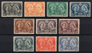 1897 Dominion of Canada, British Colonies (SG 121 - 122, 124, 128 - 134, Signed, CV $1,290)