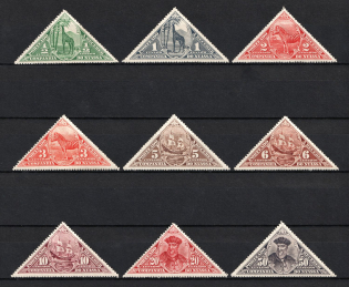 1924 Nyassa, Portuguese Сolonies, Postage Due Stamps (Scott J1 - J9, Full Set, CV $30)