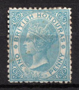 1872 1d British Honduras, British Colonies (SG 5, CV $130)