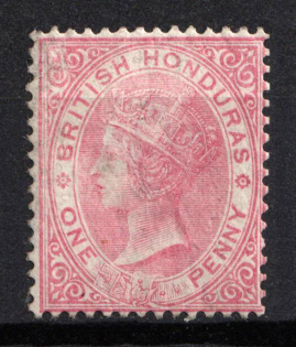 1887 1d British Honduras, British Colonies (SG 19, CV $80)