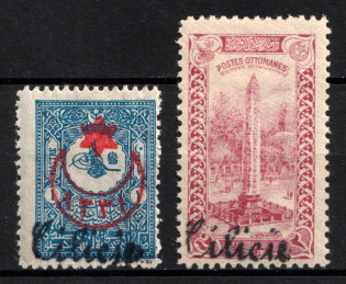 1919 Cilicia, French Colonies (Sc. 51, 53, Signed, CV $20)