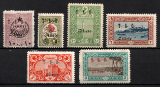 1919 Cilicia, French Colonies (Sc. 79 - 83, 83c, 88, 92, Signed, CV $20)