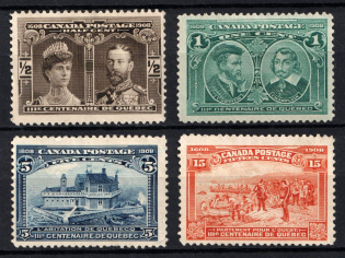 1908 Dominion of Canada, British Colonies (SG 188 - 189, 191, 194, CV $320)