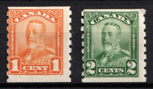 1928 Dominion of Canada, British Colonies (SG 286 - 287, Imperforate x Perforation 8, CV $60)