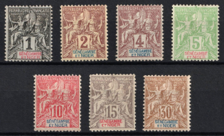 1903 Senegambia and Niger, French Colonies (Sc. 1 - 6, 9, CV $60)