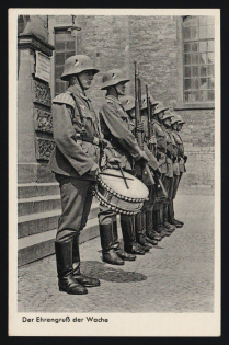 1940 'The Salute of the Guard', Propaganda Postcard, Third Reich Nazi Germany