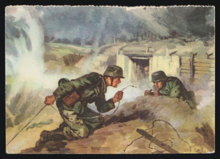 'War Victims Wall Calendar of the National Socialist War Victims Welfare Fund', Propaganda Postcard, Third Reich Nazi Germany