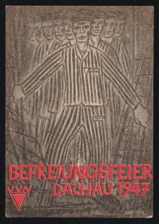 1947 'Liberation Celebration Dachau 1947', Propaganda Postcard, Germany
