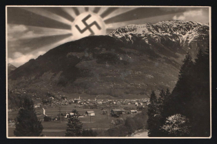 'Swastika in the Sun', Propaganda Postcard, Third Reich Nazi Germany