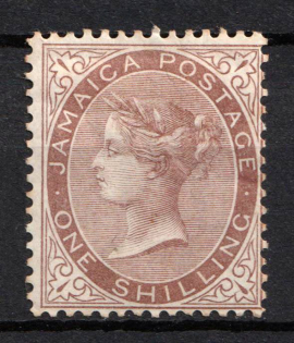 1873 1s Jamaica, British Colonies (SG 13, Signed, CV $40)