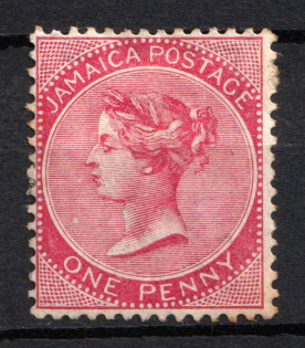 1886 1d Jamaica, British Colonies (SG 18 a, CV $90)