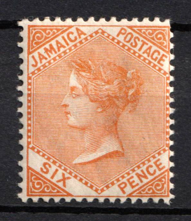 1890 6d Jamaica, British Colonies (SG 23, CV $50)