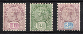 1889-91 Jamaica, British Colonies (SG 27 - 29, Full Set, CV $60)
