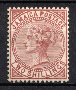 1897 2s Jamaica, British Colonies (SG 25, CV $50)