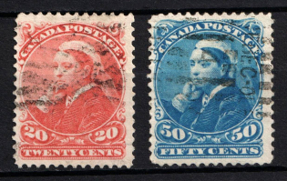 1893 Dominion of Canada, British Colonies (SG 115 - 116, Used, CV $190)