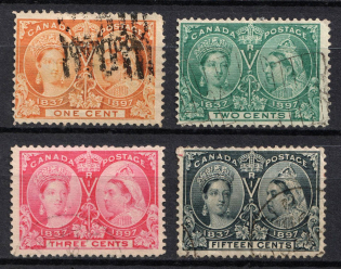 1897 Dominion of Canada, British Colonies (SG 122, 124, 126, 132, Used, CV $210)