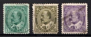 1903-12 Dominion of Canada, British Colonies (SG 175, 186, 187, Used, CV $240)
