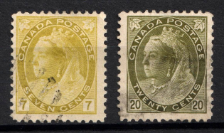 1900-02 Dominion of Canada, British Colonies (SG 160, 165, Used, CV $150)