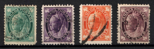 1897-98 Dominion of Canada, British Colonies (SG 143 - 144, 148 - 149, Used, CV $130)