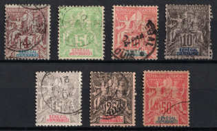 1892 - 1900 Senegal, French Colonies (Sc. 37 - 38, 40 - 41, 43, 45, 49, Used, CV $50)