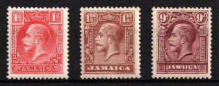 1929-32 Jamaica, British Colonies (SG 108 a, 109 - 110, Full Set, CV $50)